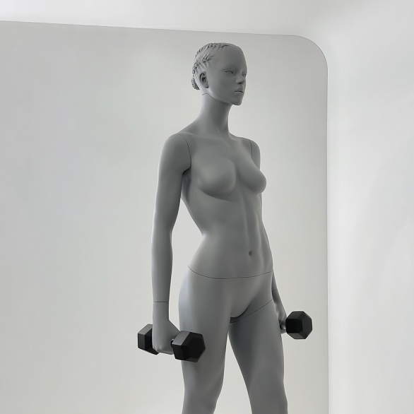 Манекен женский с гантелями CFF-3Y-KAYH-H-PANTONE COOL GRAY 8C рис. 6