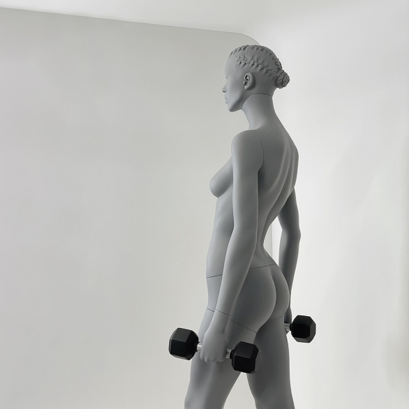 Манекен женский с гантелями CFF-3Y-KAYH-H-PANTONE COOL GRAY 8C рис. 7