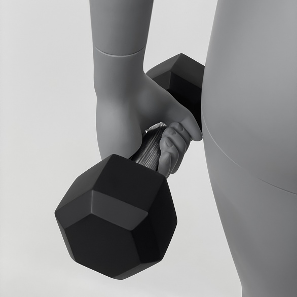 Манекен женский с гантелями CFF-3Y-KAYH-H-PANTONE COOL GRAY 8C рис. 12