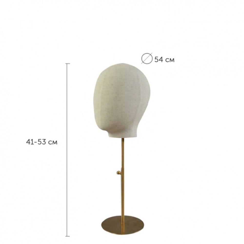 Голова женская на подставке FEMALE HEAD 1-N14/ROUND brushed rose golden