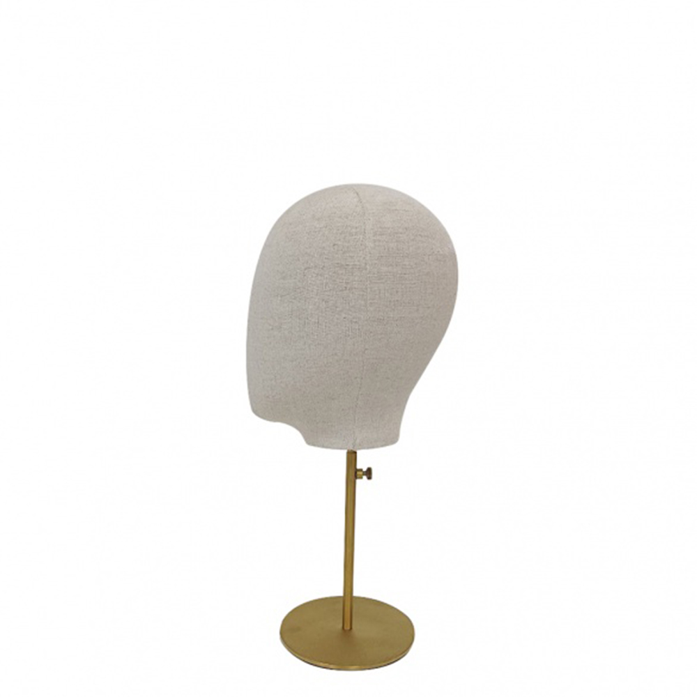 Голова женская на подставке Female head 1-N14/ROUND brushed golden ST9026