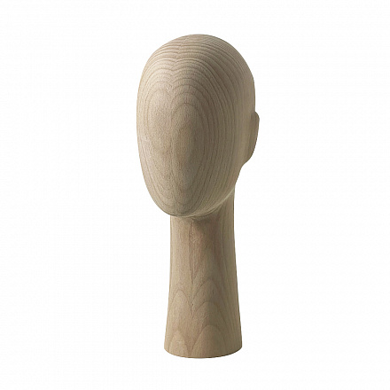 Деревянная голова из массива бука Wooden head-1