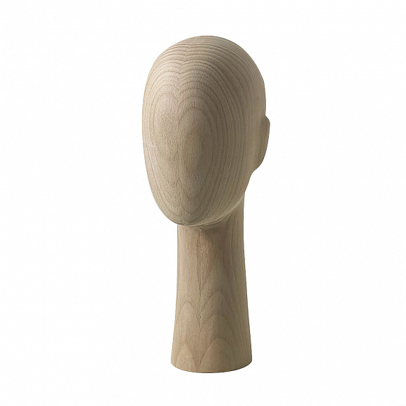 Деревянная голова из массива бука Wooden head-1