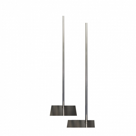 Подставка Metal base "SQUARE off centre"- mirror  chrome (1250 мм)