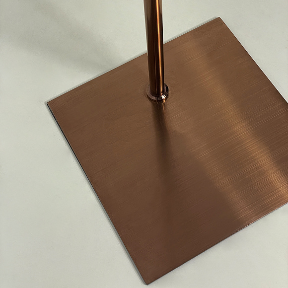 Подставка Metal base SQUARE off centre - brushed rose golden