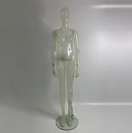 Манекен женский прозрачный для съемки FSF-10-ALEXA-half transparent HG001
