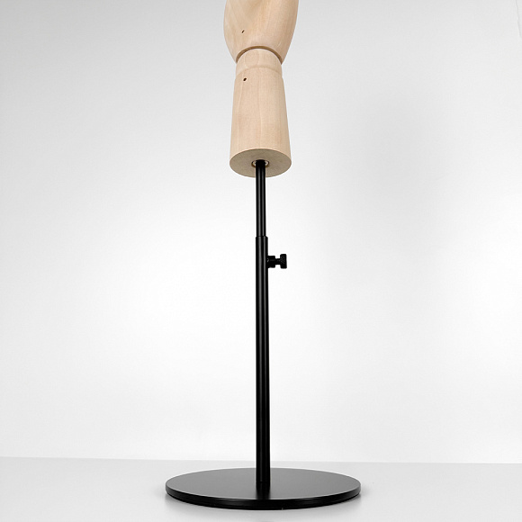 Рука женская деревянная шарнирная Wooden hand female (right)-1/ROUND black powder coated