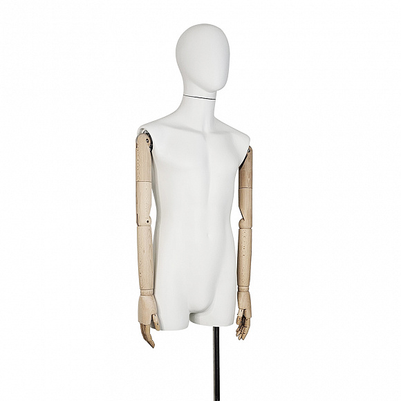 Торс мужской руки на стержне с крючком в ладонях VINM-NEW-OVAL-Long-WA