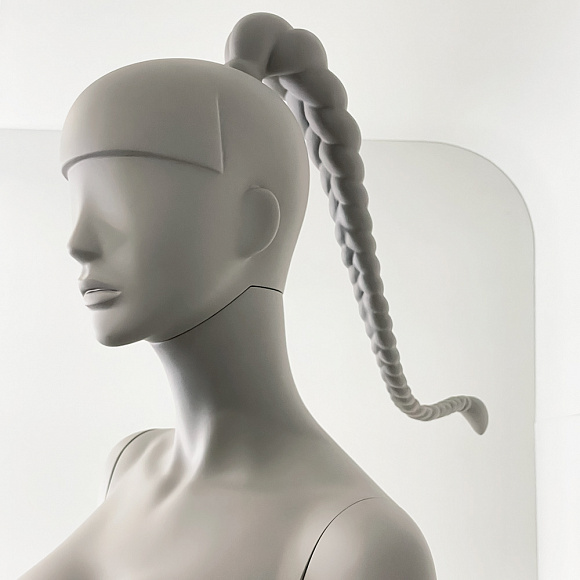 Манекен женский UBF-06-ERIN-BRAIDS-PANTONE WARM GRAY 8C