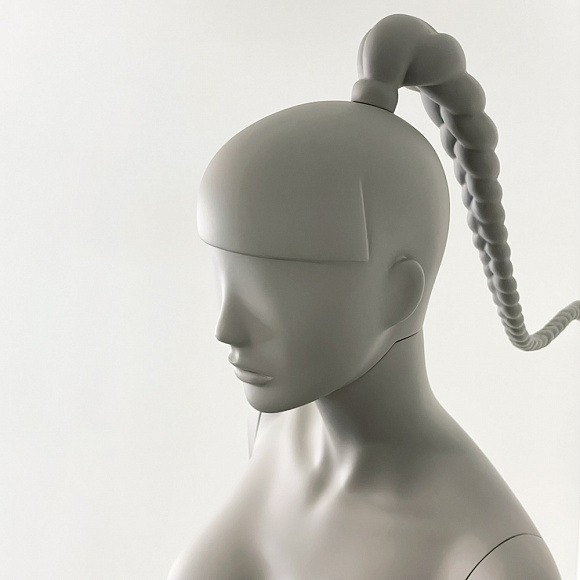 Манекен женский UBF-06-ERIN-BRAIDS-PANTONE WARM GRAY 8C