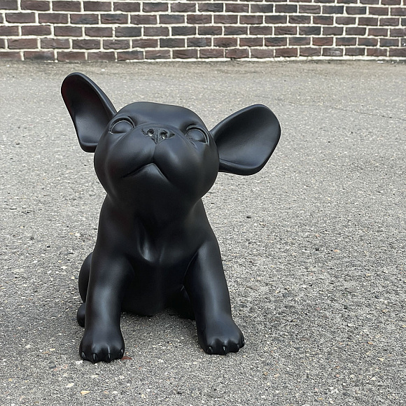 Бульдог щенок Puppy черный 28 см