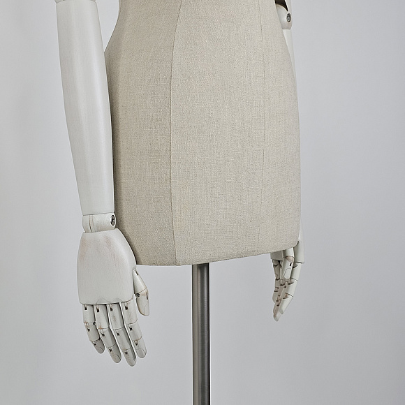 Торс женский с головой и руками TBF-03-RING-T-D015/lotus gray