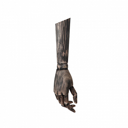 Пара мужских деревянных рук WOODEN-ARM-M-WD-DISTRESSED-BLACK