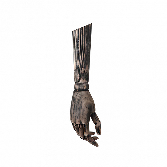 Пара мужских деревянных рук WOODEN-ARM-M-WD-DISTRESSED-BLACK